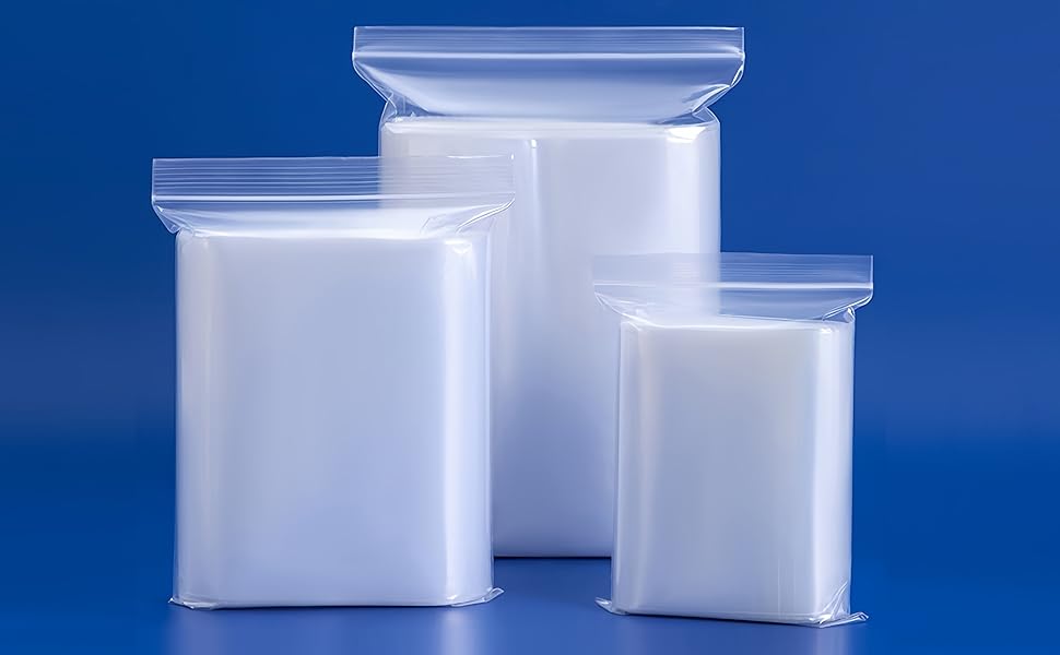 Resealable Plastic Bags,100 PCS 10x15cm Grip Seal Bags,Small Clear