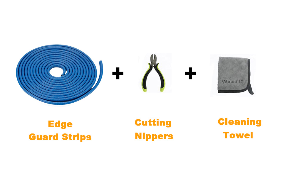 Winunite 653/5Ft Car Door Edge Guards Blue No Glue