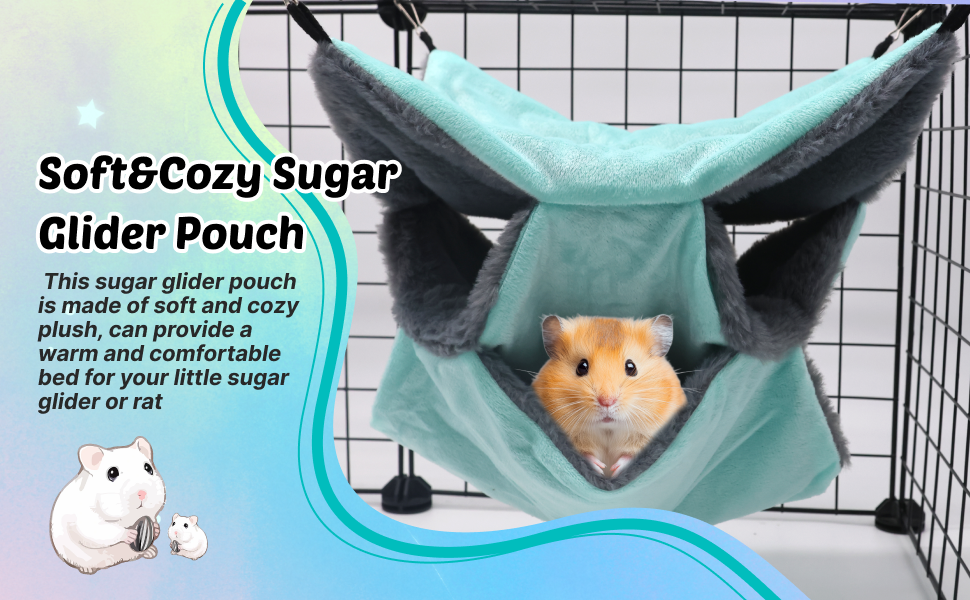 3 layer sugar glider pouch cage accessories toy hammock bed