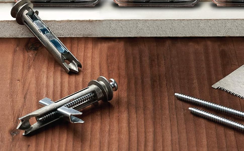 Zinc Ez Ancor Toggle Kit, 25 Zinc Self Drilling Toggle Anchors with 25