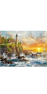 Amazon | LANDFAIR ダイヤモンドアートキット-38 x 50 cm古い