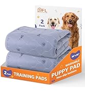 Washable Pee Pads for Dogs, 2Pack Puppy Pads Washable,Absorbent Reusable Whelping Pads, Non-Slip ...