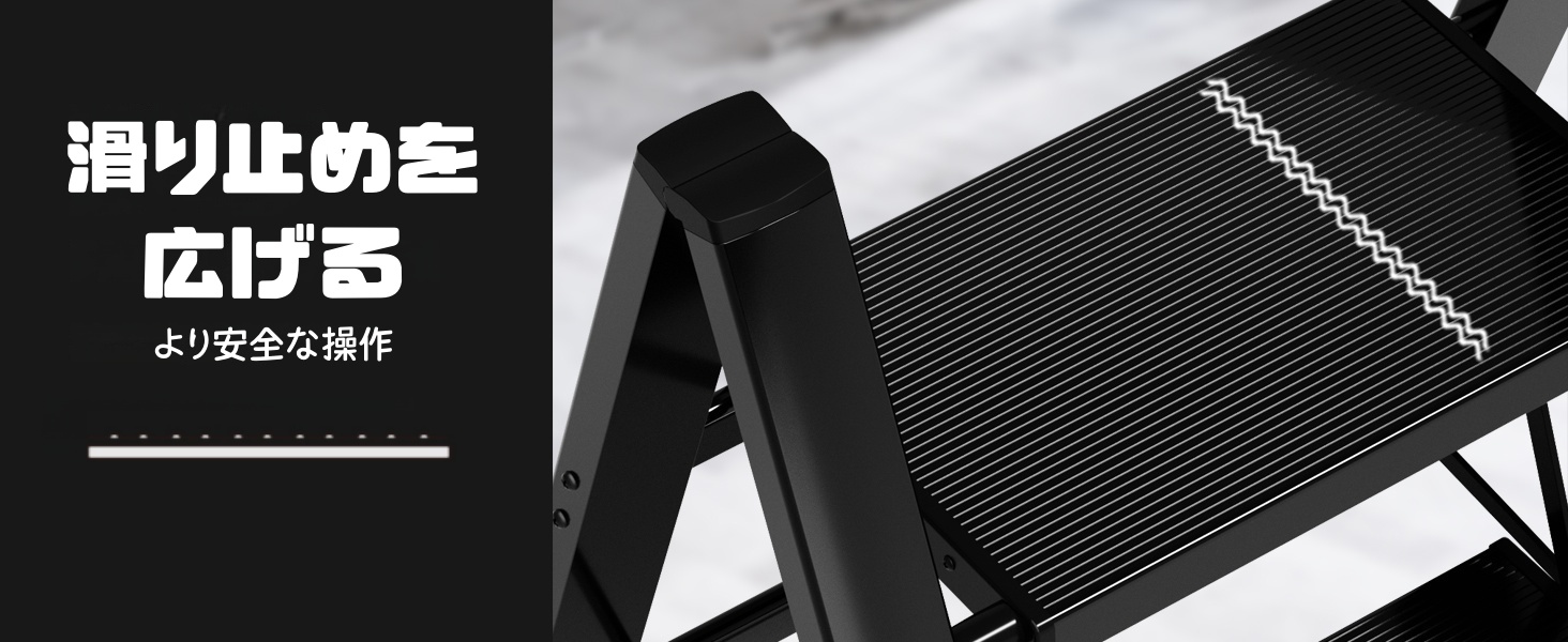 滑り止めペダルを広くします