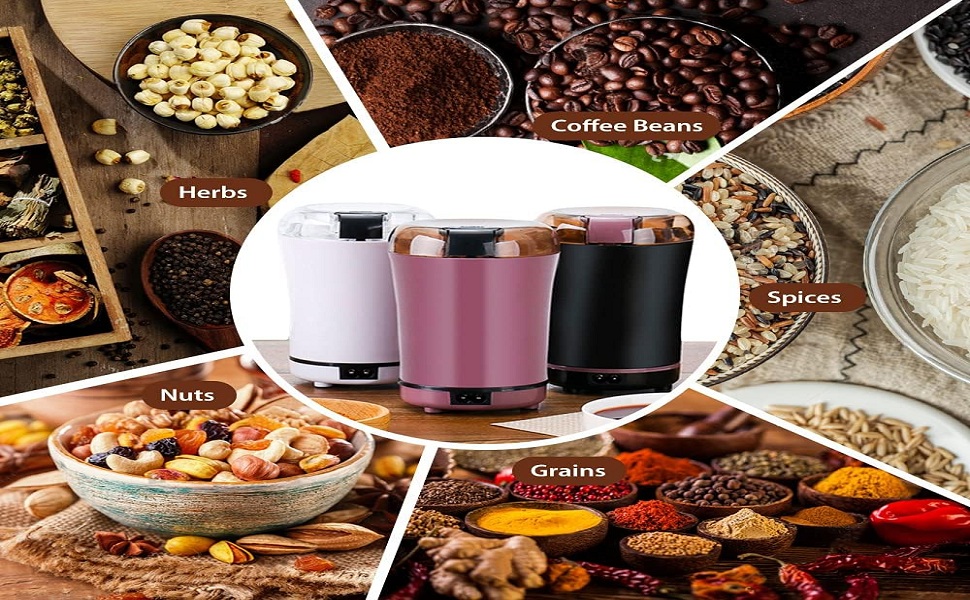 One Touch Push-Button Control Burr Coffee Grinder