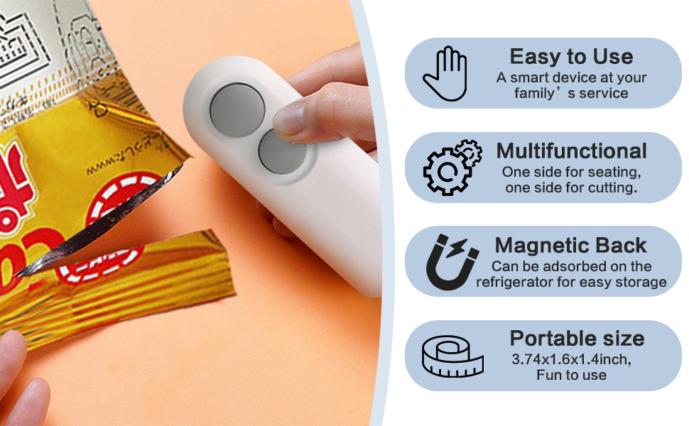 2 in 1 USB Rechargeable Magnetic Heat Sealing