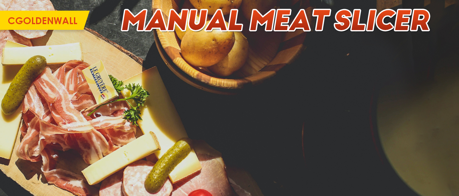 CGOLDENWALL Manual Ribs Meat Chopper Slicer Stainless Steel Hard Bone