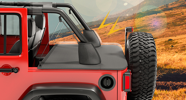 jeep wrangler cargo trunk cover