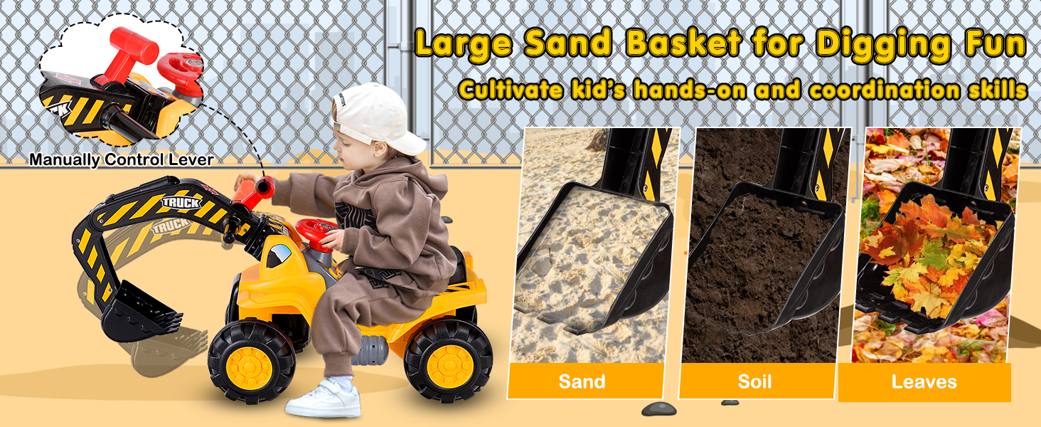 kid ride on toy, kids ride on excavator, digger toys for boys, construction ride on toys for boys