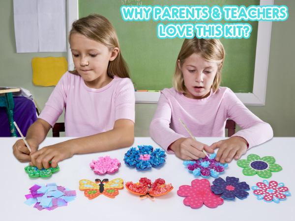 Amazon.com: Poke in Fun Art Flower Craft Kits for Kids