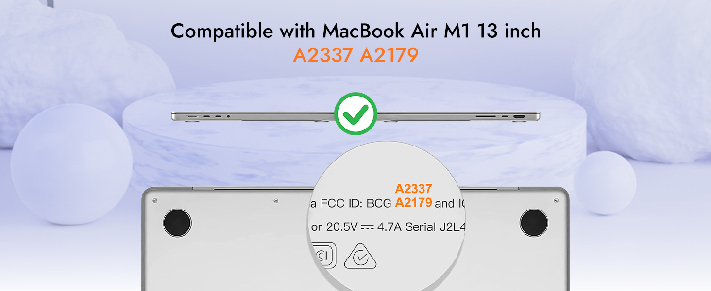 Compatible with MacBook Air 13 inch M1 A2337 A2179