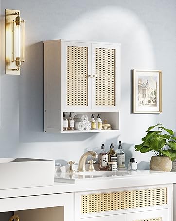 white wall cabinet