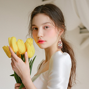 Champagne Drop Dangle Earring