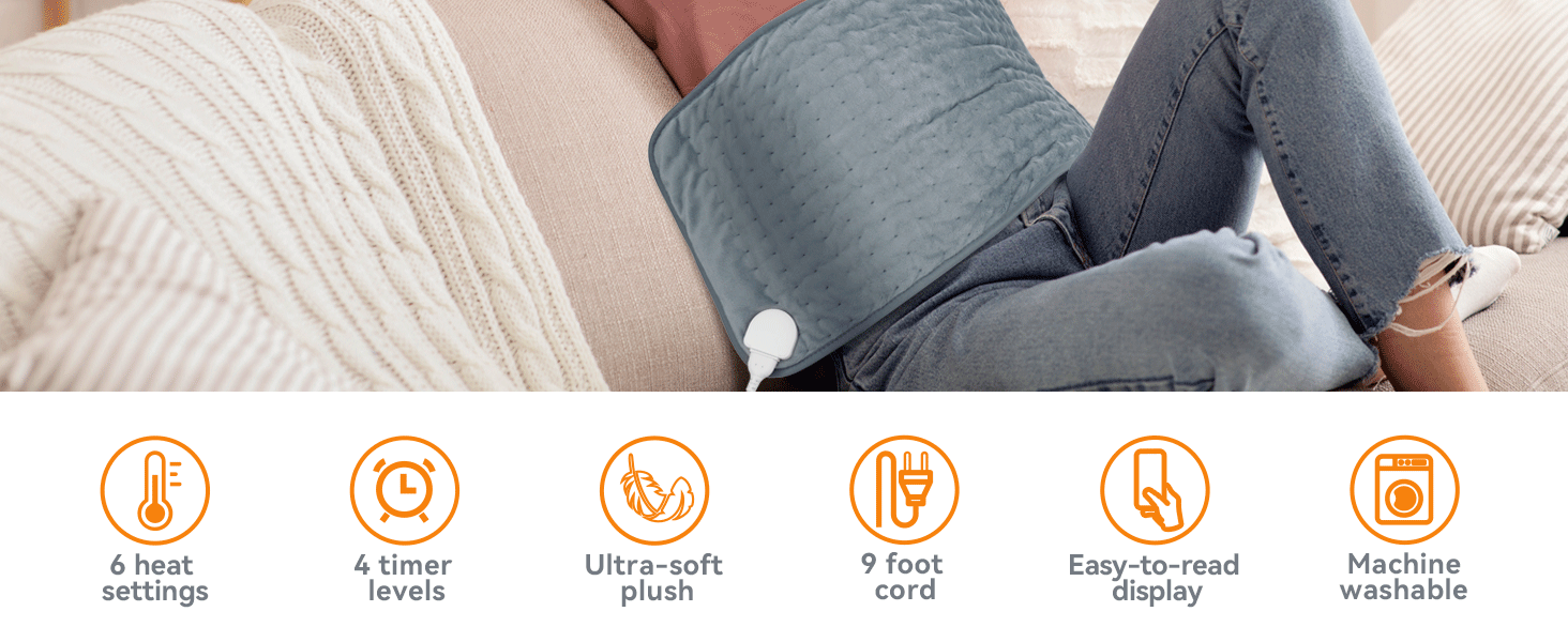 Comfheat Electric Heating Pad 12 "x 24 for Back Pain