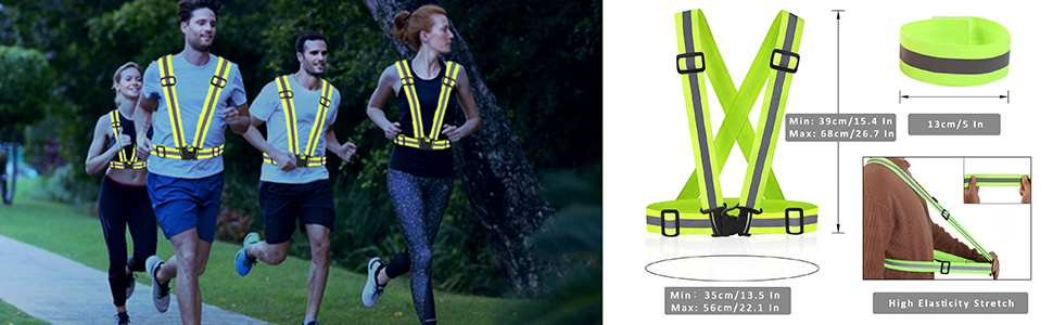 reflective running vest reflector, bike reflectors reflective safety vests for men woman