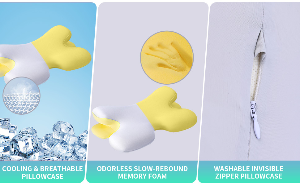 Orthopedic Sleeping Neck Contoured Support Pillow