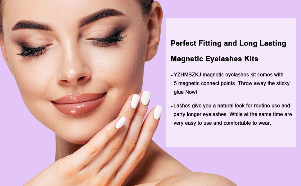 Eyelashes, Reusable Lashes without Eyeliner, No Glue Needed