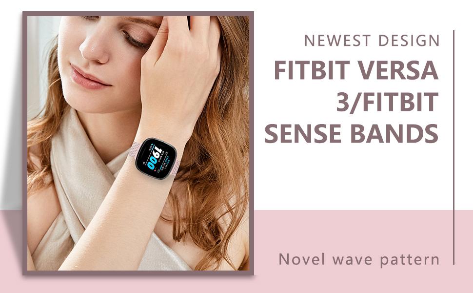 UHKZ Badns Compatible with Fitbit Versa 3/Fitbit Sense