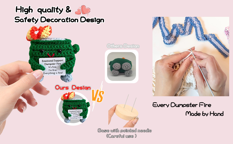 amazon-bibflixus-emotional-support-dumpster-fire-handmade-crochet