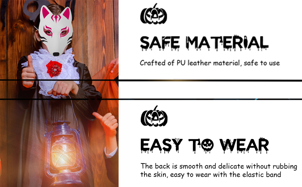 Easy Wear Halloween Fox Mask Paper Material
