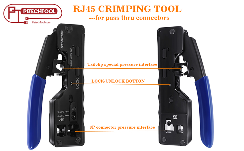 RJ45 Crimp Tool Crimping Tool Wire Cutter Crimper For Cat7