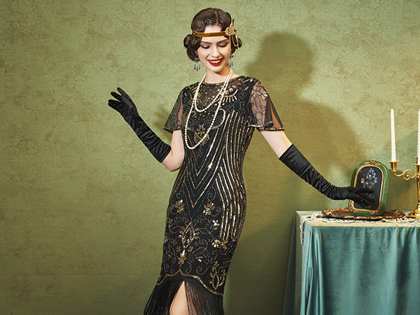 蛙吹梅雨 DRESSTA Amazon.com: Cos-Animefly Women 1920s Dress Flapper Dress