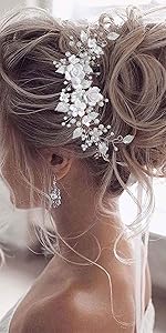 flower hair vine wedding