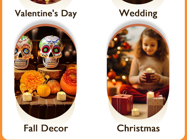 LED tea lights candles battery operated