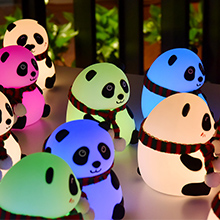 night lamp for kids panda touch baby nursery decor silicone light cat room unicorn bedroom