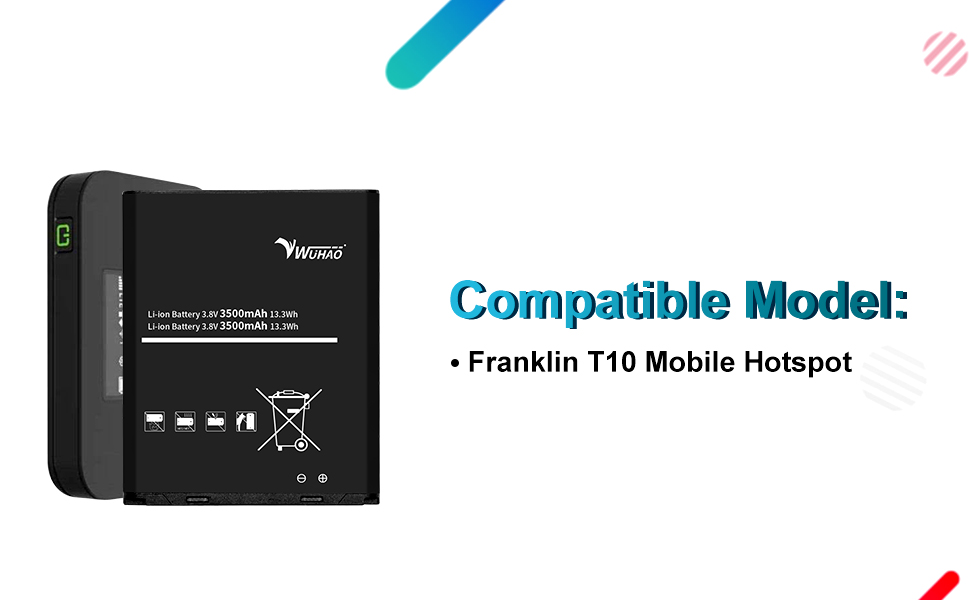 WUHAO for Franklin T10 Mobile Hotspot Replacement Battery