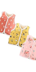 Three sets of padded vests 