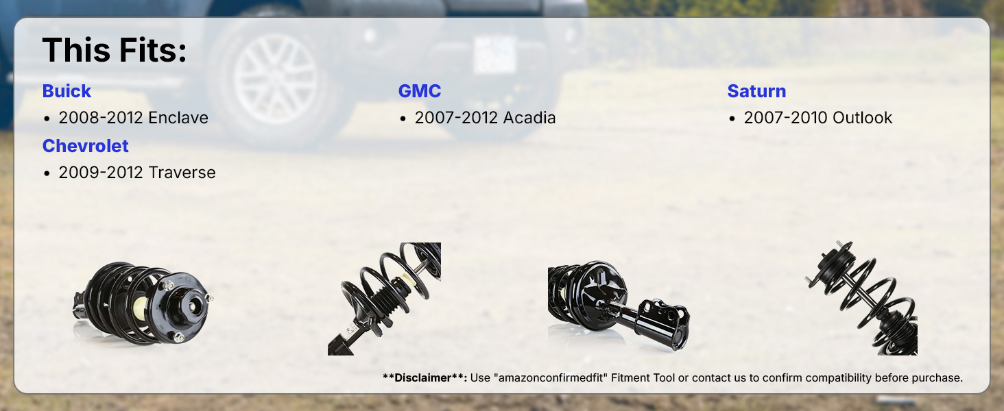  amortiguadores delanteros y traseros,  struts,  struts and shocks complete assembly