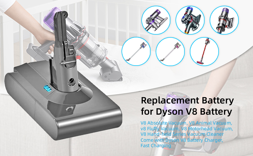 Moccdor Upgraded 4500mAh 21.6V Replacement Battery for Dyson V8