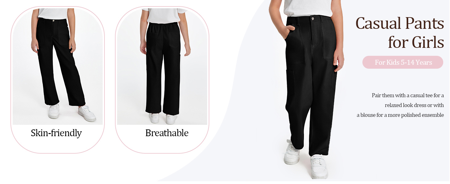 Girls Fashion Baggy Cargo Pants