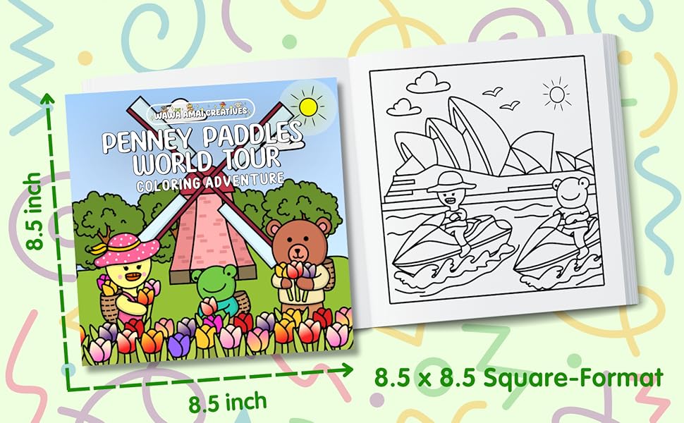 8.5 inch by 8.5 inch square format