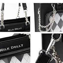 FUYUUNEKO 浮遊猫 milkdollyアーガイル ホワイト 痛バッグ Amazon.co.jp: FUYUUNEKO アーガイル 痛バ 痛バッグ 痛バック