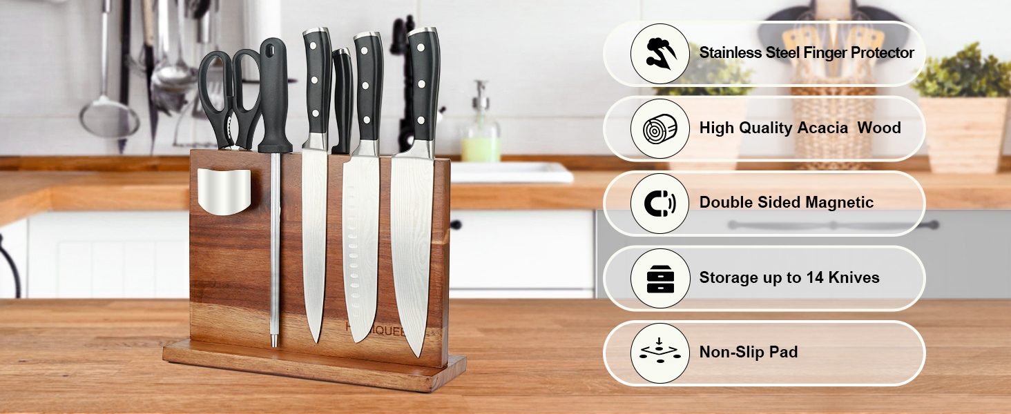 double-sided magnetic knife block