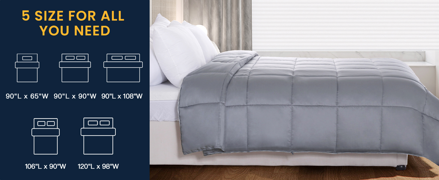NEXHOME PRO Lightweight Bamboo Viscose Comforter for Hot Sleepers, Light Grey Queen Lightweight Organic Blanket, 8 Corne B3a8d6b3 3506 4467 Aee1 762703c03611. CR0,0,1464,600 PT0 SX1464 V1