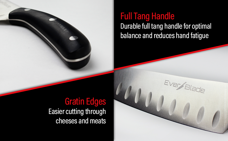 Full Tang Handle & Gratin Edges