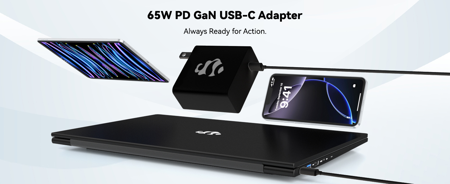 65W PD GaN USB-C Adapter