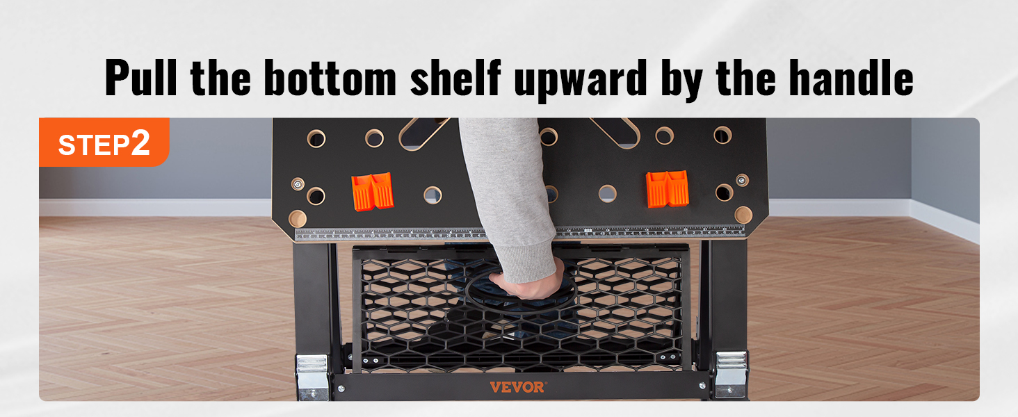 VEVOR Folding Work Table, 2in1 as Sawhorse & Workbench