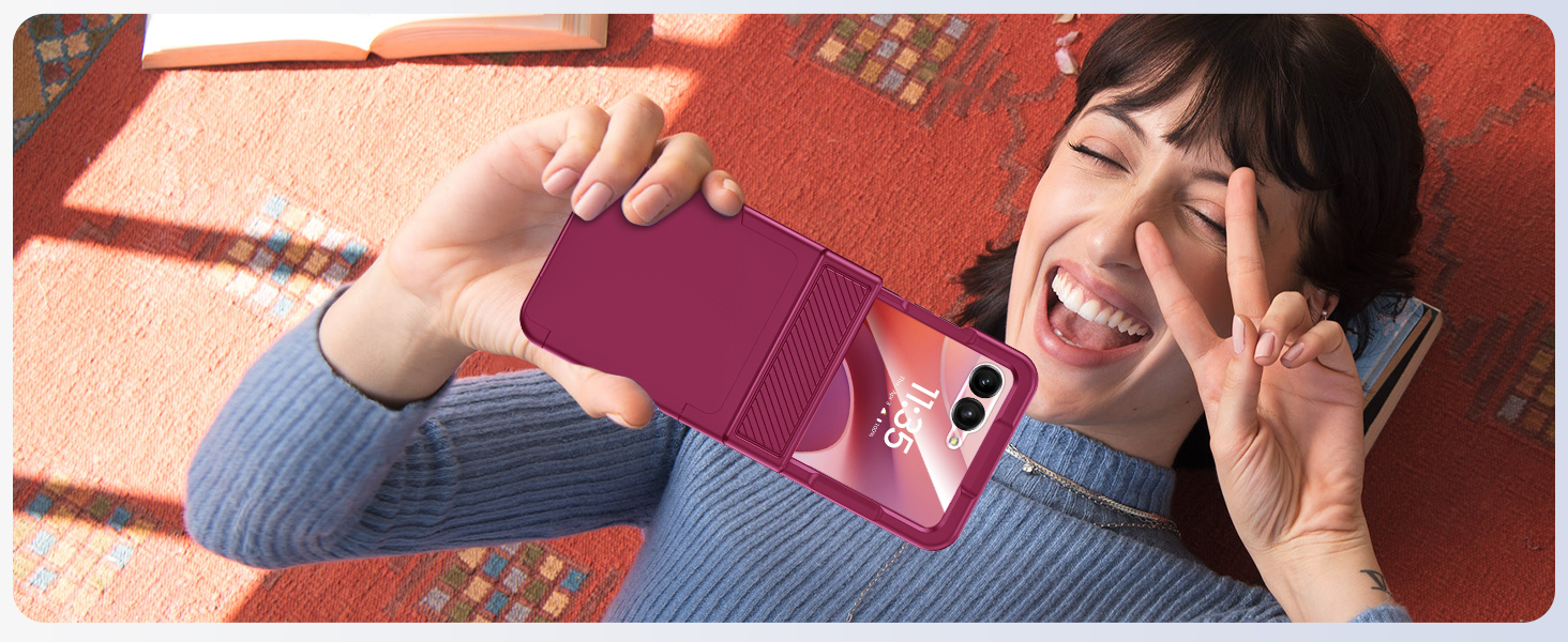 CENMASO for Motorola Razr 2025 Case/Razr 2024 Case with Card Holder