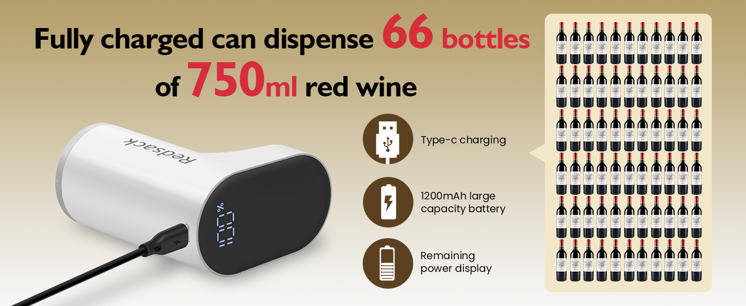 Rechargeable Electric Aerator Wine Dispenser