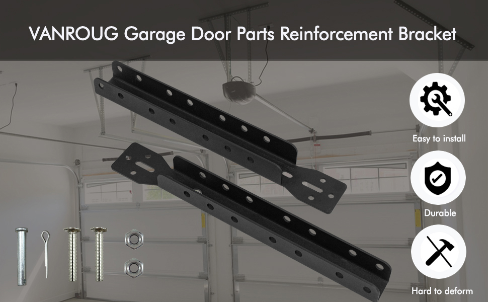 VANROUG Garage Door Parts Reinforcement Bracket,Garage Openers and Parts Door Adjustable
