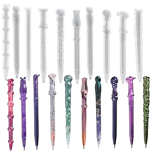 Amazon.co.jp: Koonafy ペン シリコンモールド 魔法杖 10個