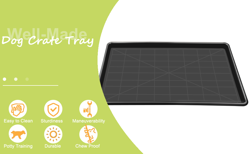 Dog Crate Tray Replacement 35.4"*23.42" Dog Crate Pan for