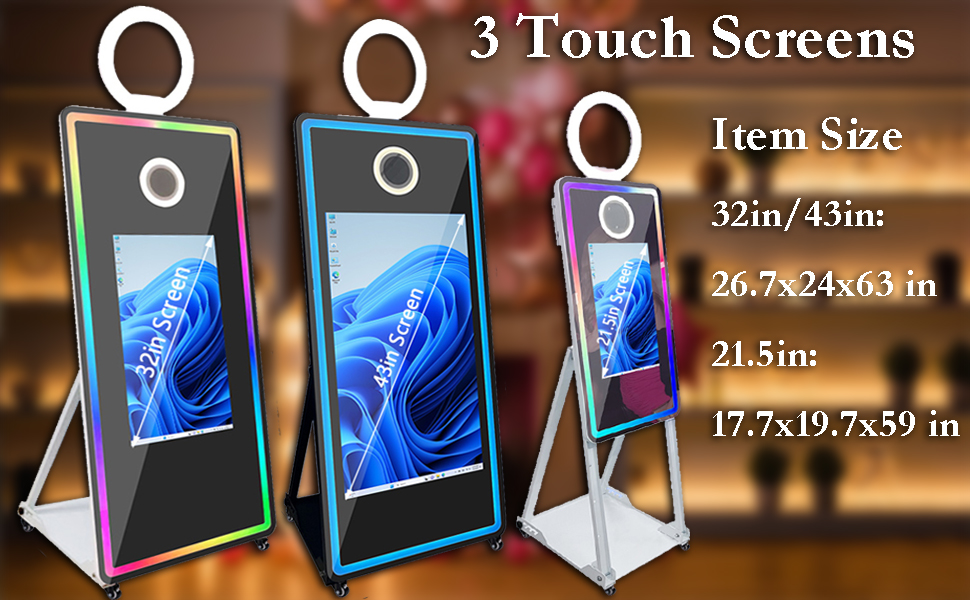 40 inch Mirror Photo Booth with Printer and Camera