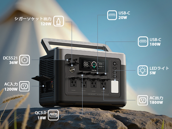 Amazon.co.jp: OUKITEL ポータブル電源 P1000 PLUS 大容量