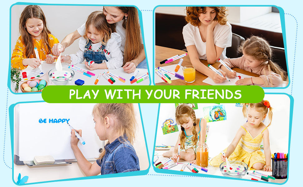 Magical Floating Drawings Pens Bundle Kiddies Create Magic Water Painting Markers Set DIY Tattoo Art