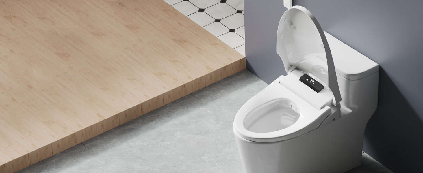 XCQQ Bidet Toilet Seat,Smart Unlimited Warm Water,Vortex Wash,Electronic Heated,Warm Air Dryer
