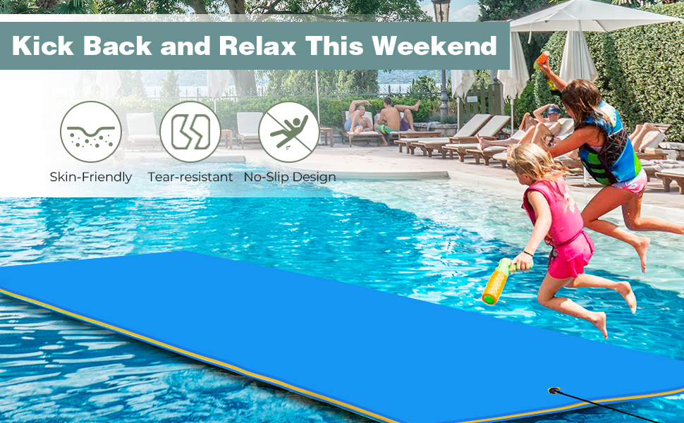 Lyromix Water Floating Mat for Lakes, 9/12/15 FT Lily Pad